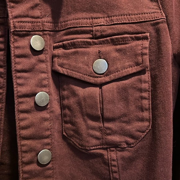 Kut from the kloth burgundy button up jacket - Picture 3 of 5